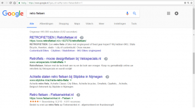 Retrofietsen google zoekresultaten